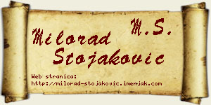 Milorad Stojaković vizit kartica